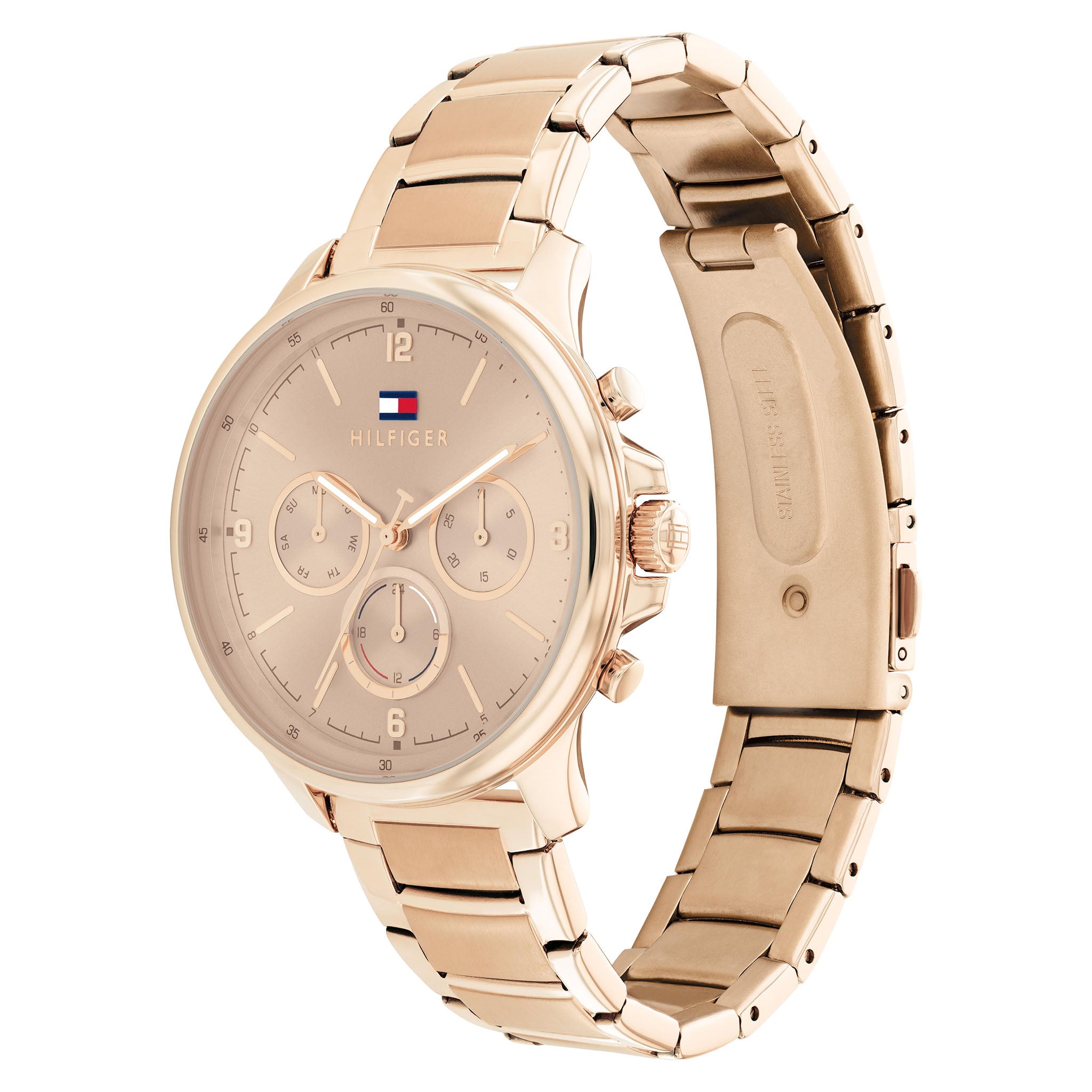 Tommy Hilfiger Carnation Gold Steel Pink Dial Multi-function Women's Watch - 1782453