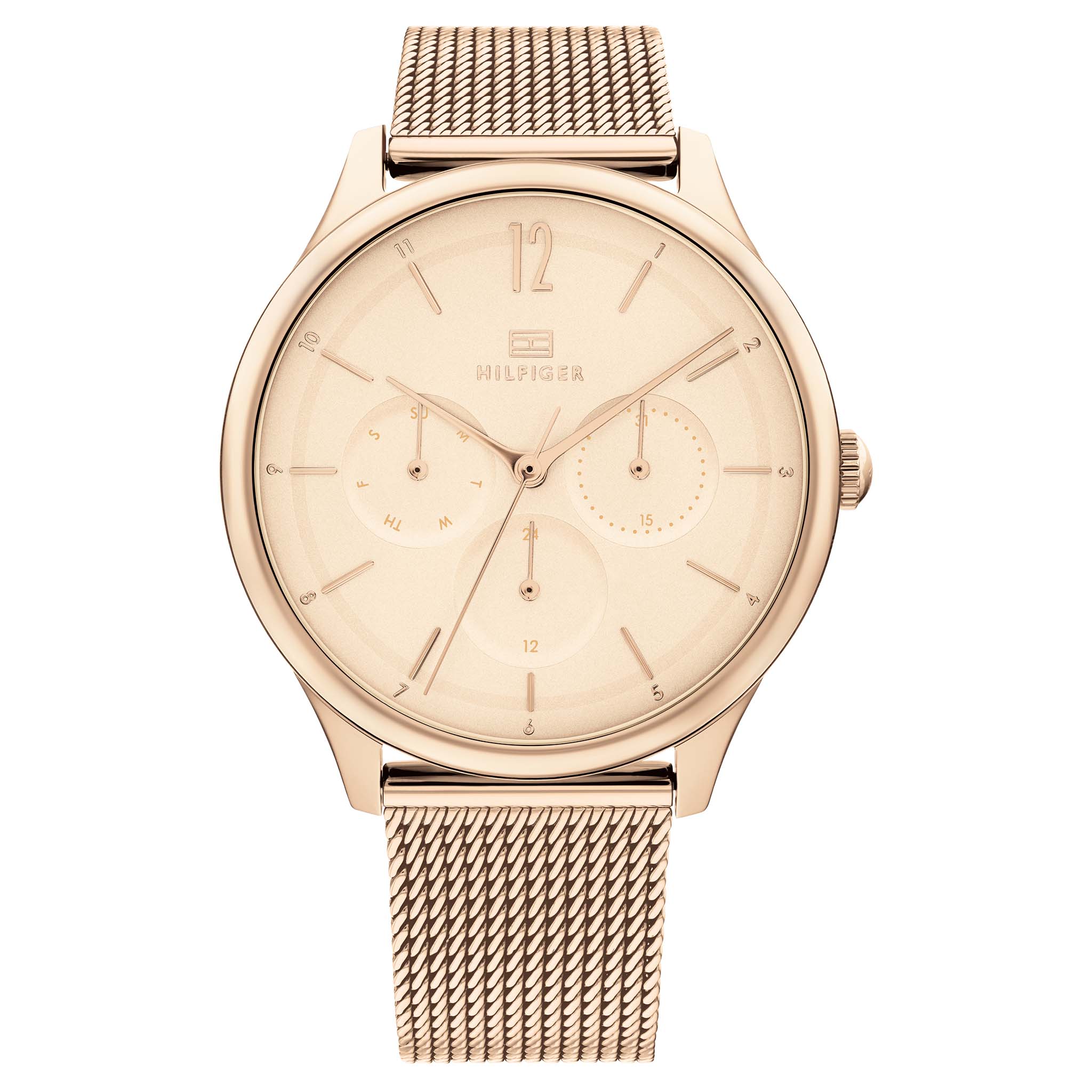 Tommy Hilfiger Carnation Gold Mesh Women's Multi-function Watch - 1782457