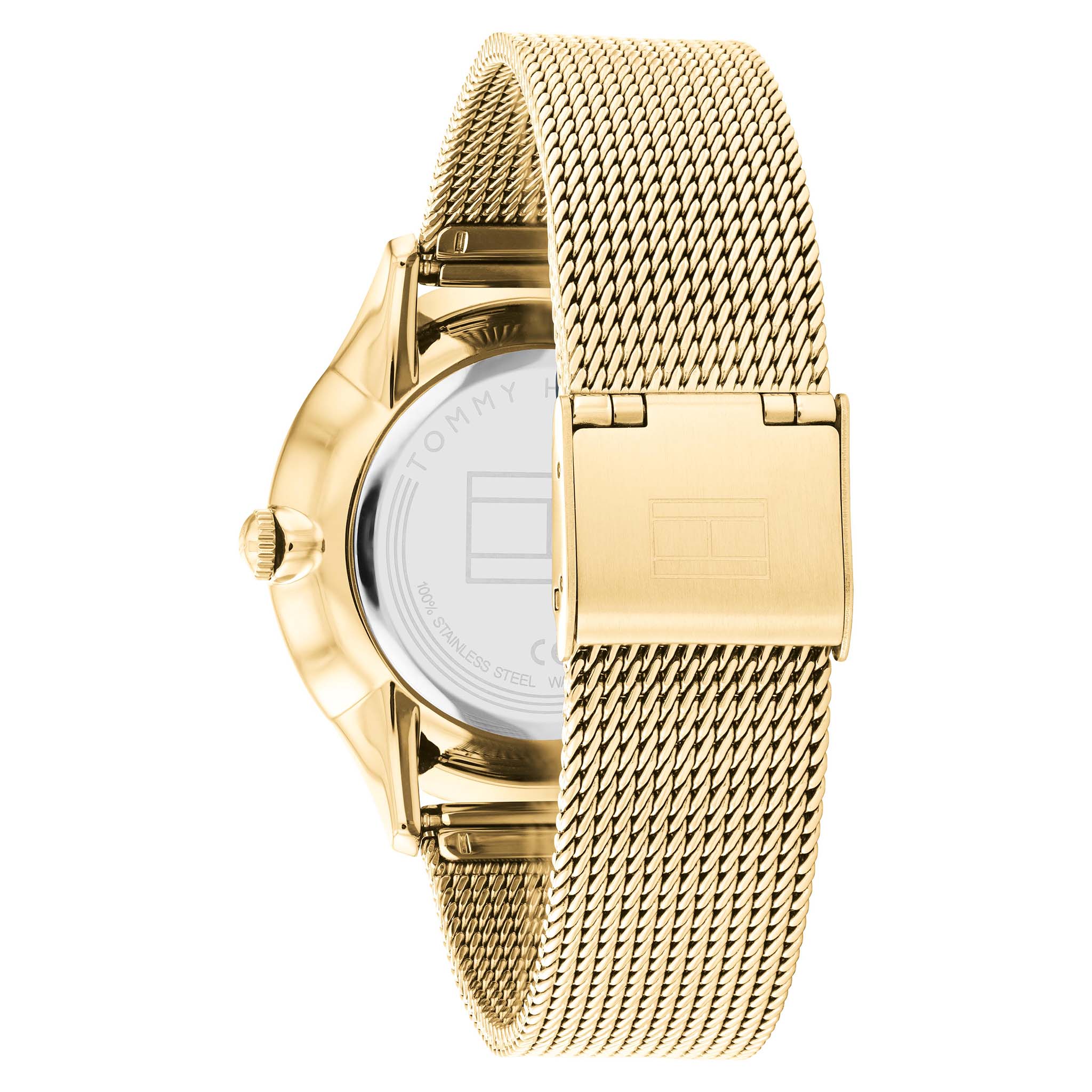 Tommy Hilfiger Gold Mesh Dial Women's Multi-function Watch - 1782458