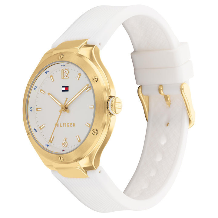 Tommy Hilfiger White Silicone Band Women's Watch - 1782473