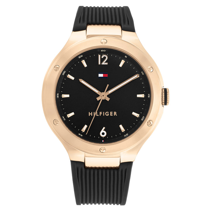 Tommy Hilfiger Black Silicone Band Women's Watch - 1782474