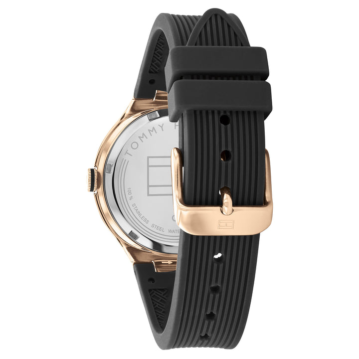 Tommy Hilfiger Black Silicone Band Women's Watch - 1782474