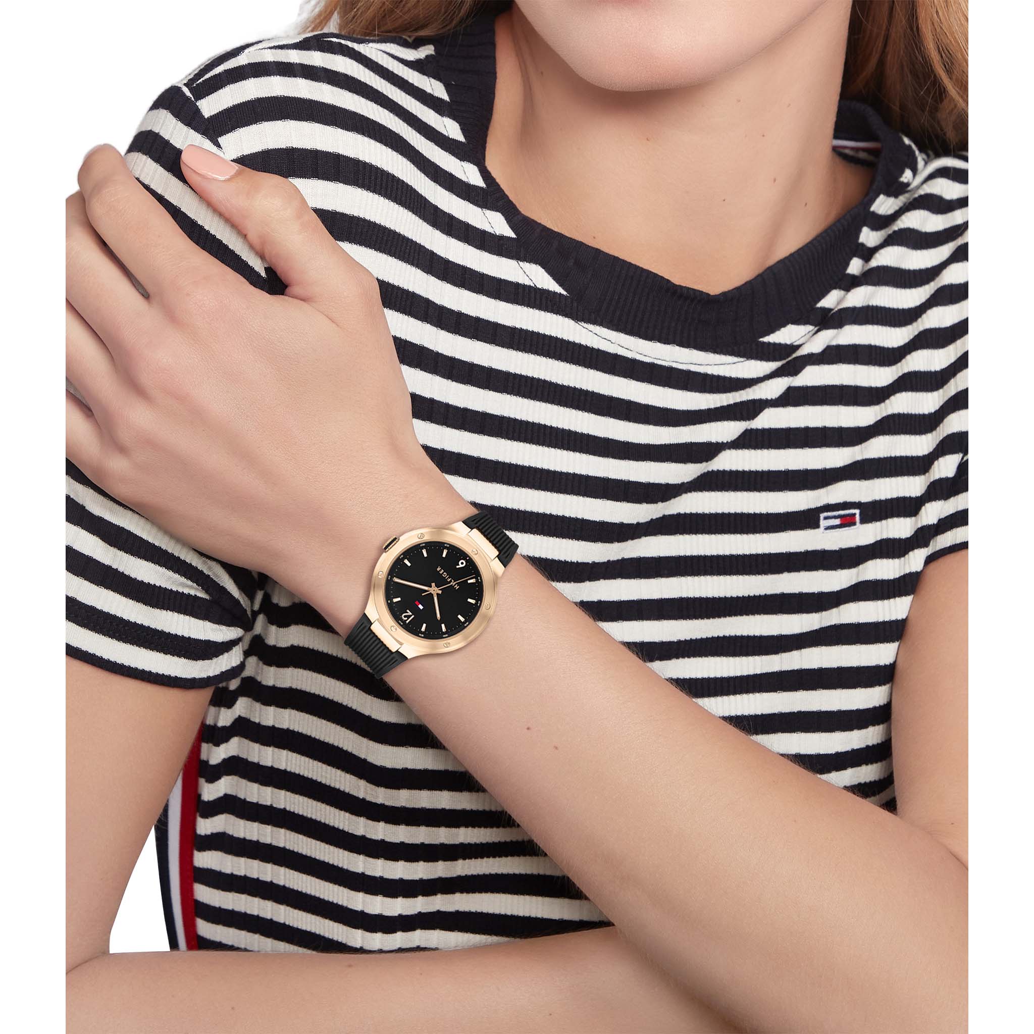 Tommy hilfiger watch women's shop silicone strap