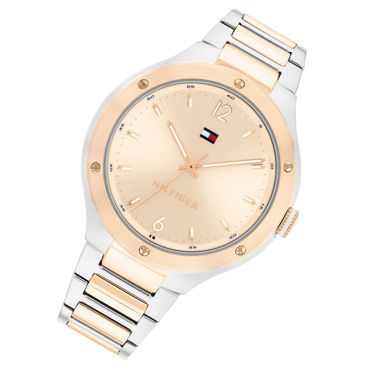 Tommy Hilfiger Two-Tone Steel Light Rose Gold Dial Women's Watch - 1782476