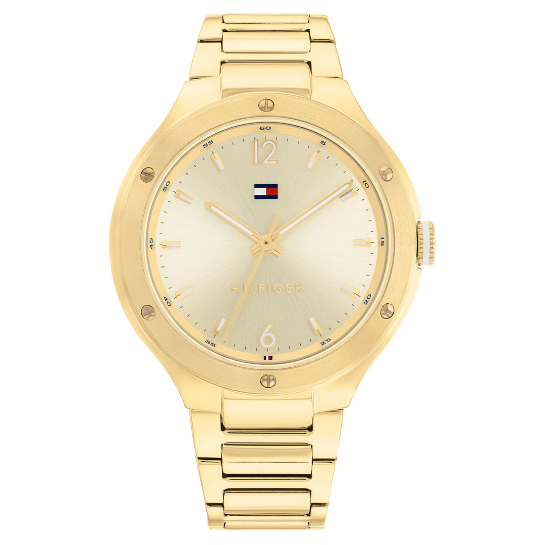 Tommy Hilfiger Gold Steel Light Champagne Dial Women's Watch - 1782477