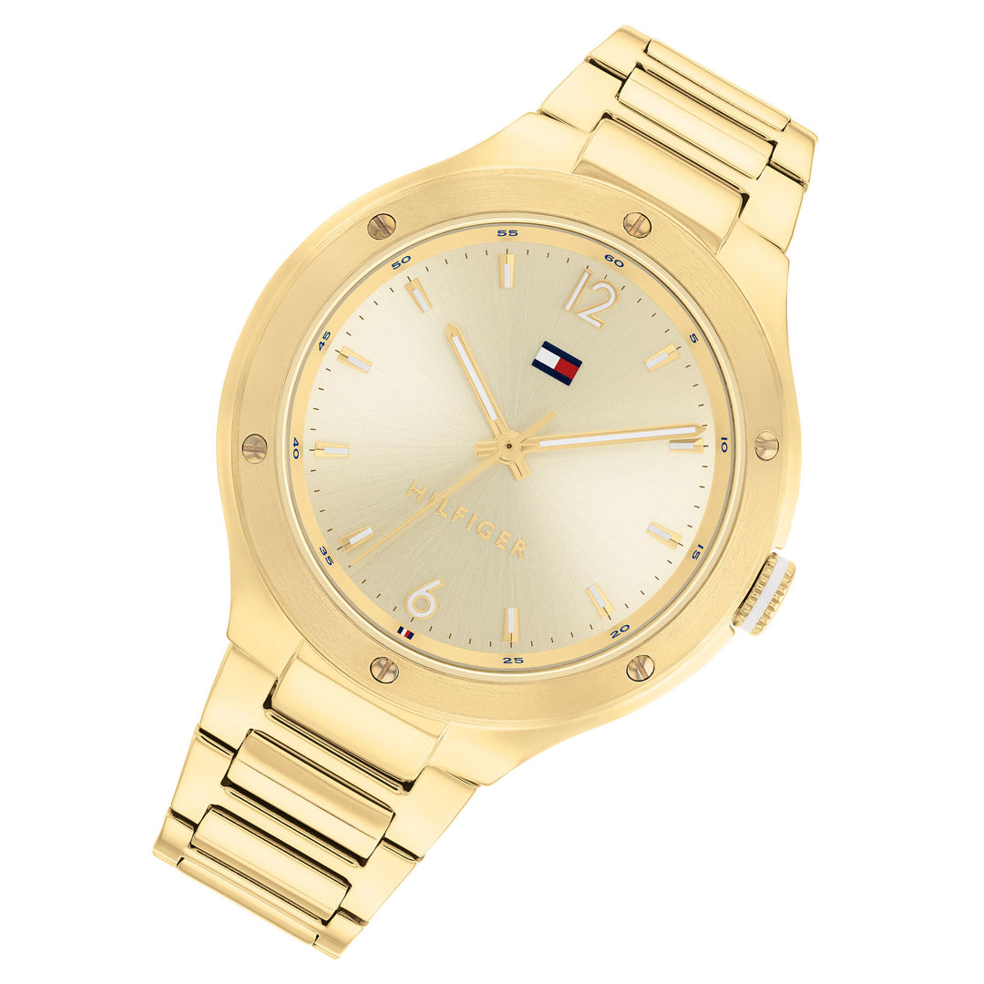 Tommy Hilfiger Gold Steel Light Champagne Dial Women's Watch - 1782477
