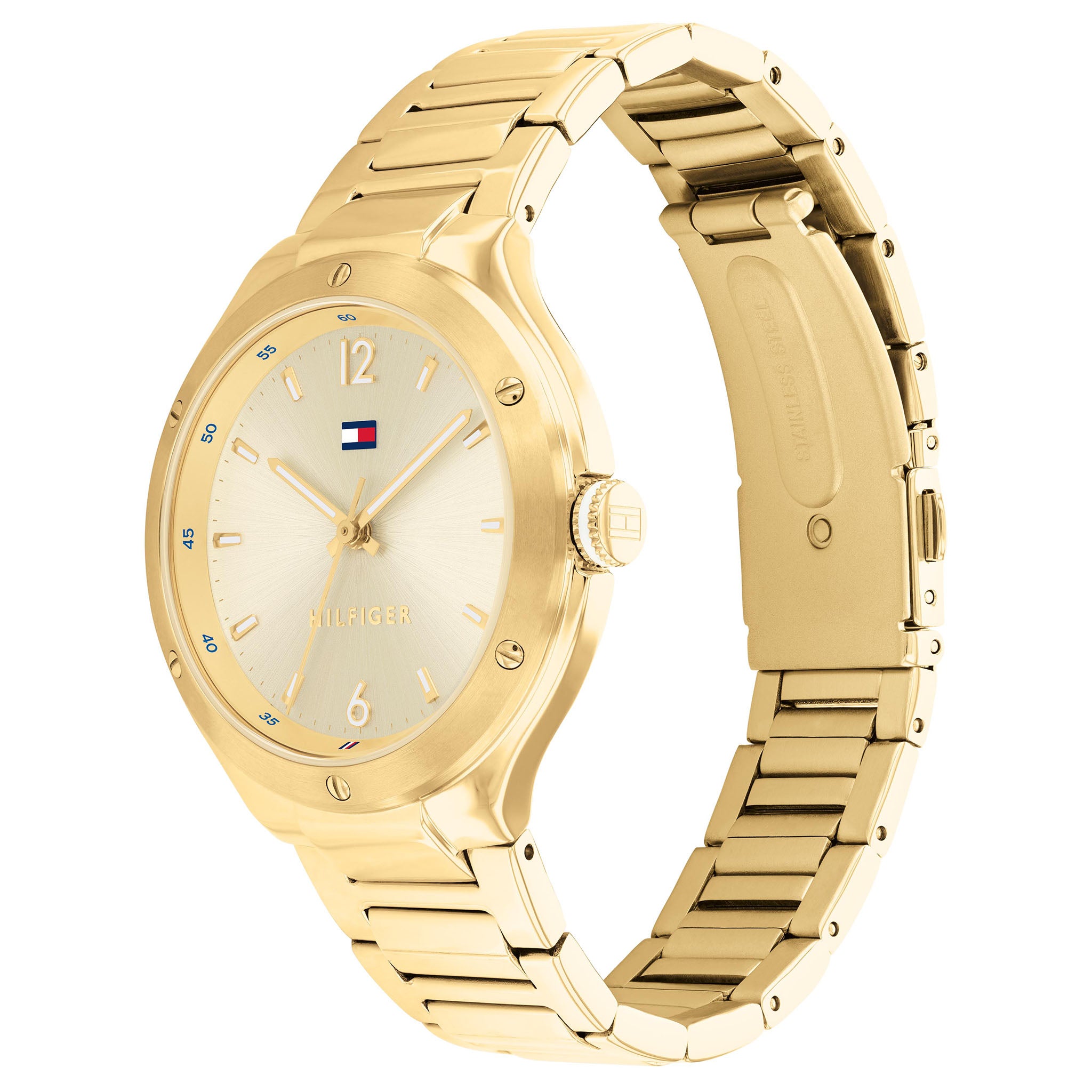 Tommy Hilfiger Gold Steel Light Champagne Dial Women's Watch - 1782477