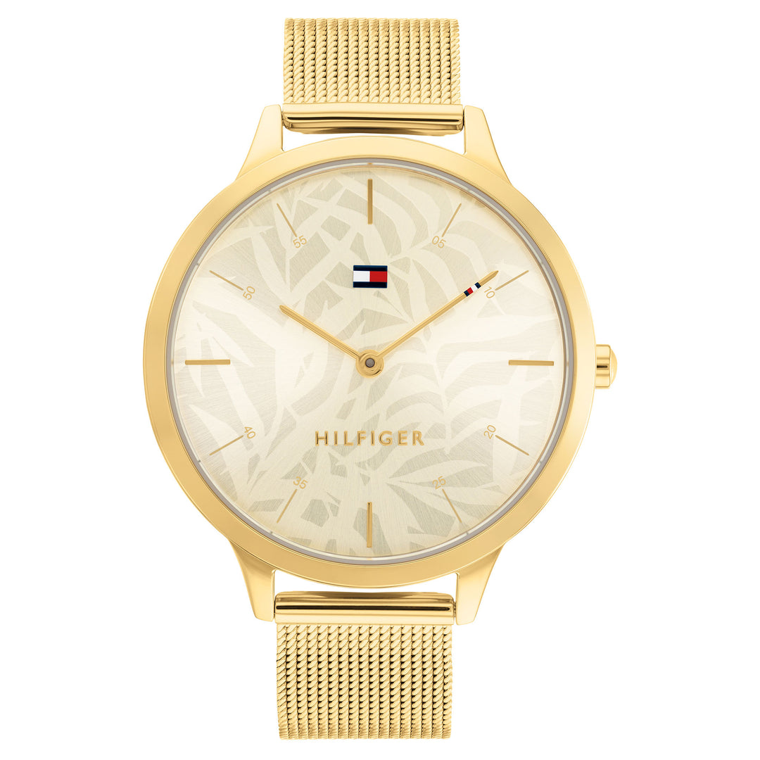 Tommy Hilfiger Gold Steel Mesh Light Champagne Dial Women's Watch - 1782494