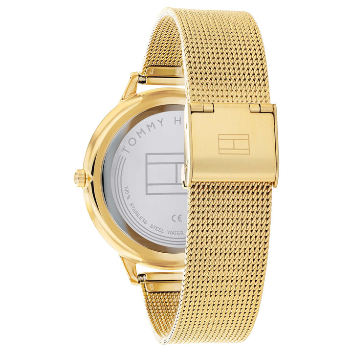 Tommy Hilfiger Gold Steel Mesh Light Champagne Dial Women's Watch - 1782494