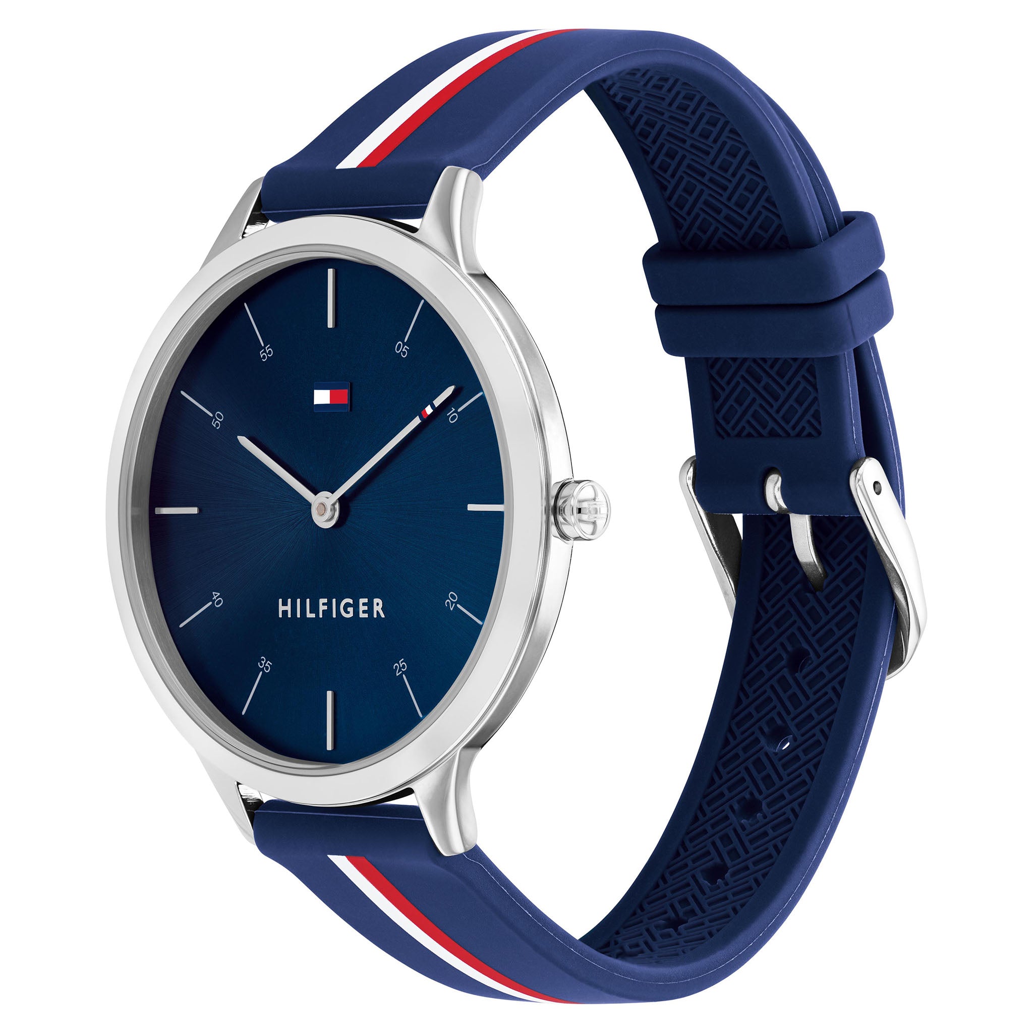 Tommy Hilfiger Silicone Band Navy Dial Women's Watch - 1782499