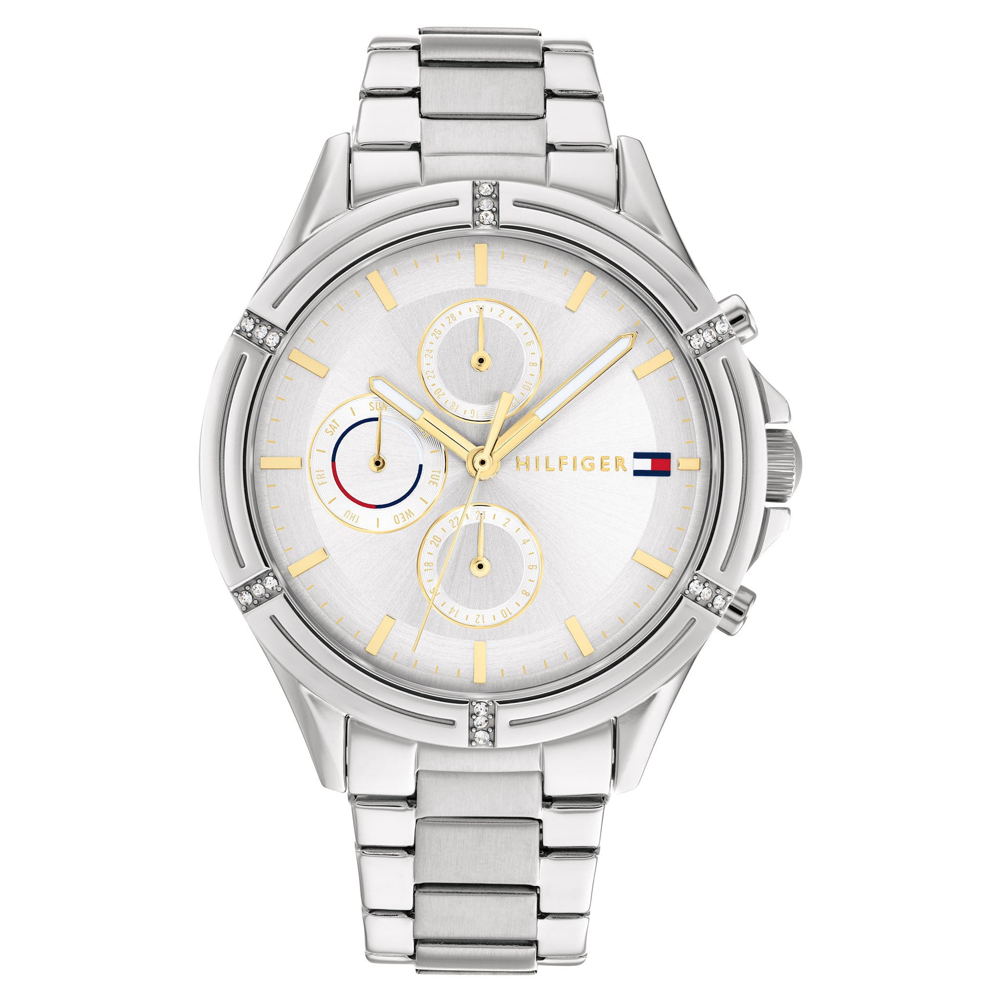 Tommy Hilfiger Stainless Steel Silver White Dial Women's Multi-function Watch - 1782502
