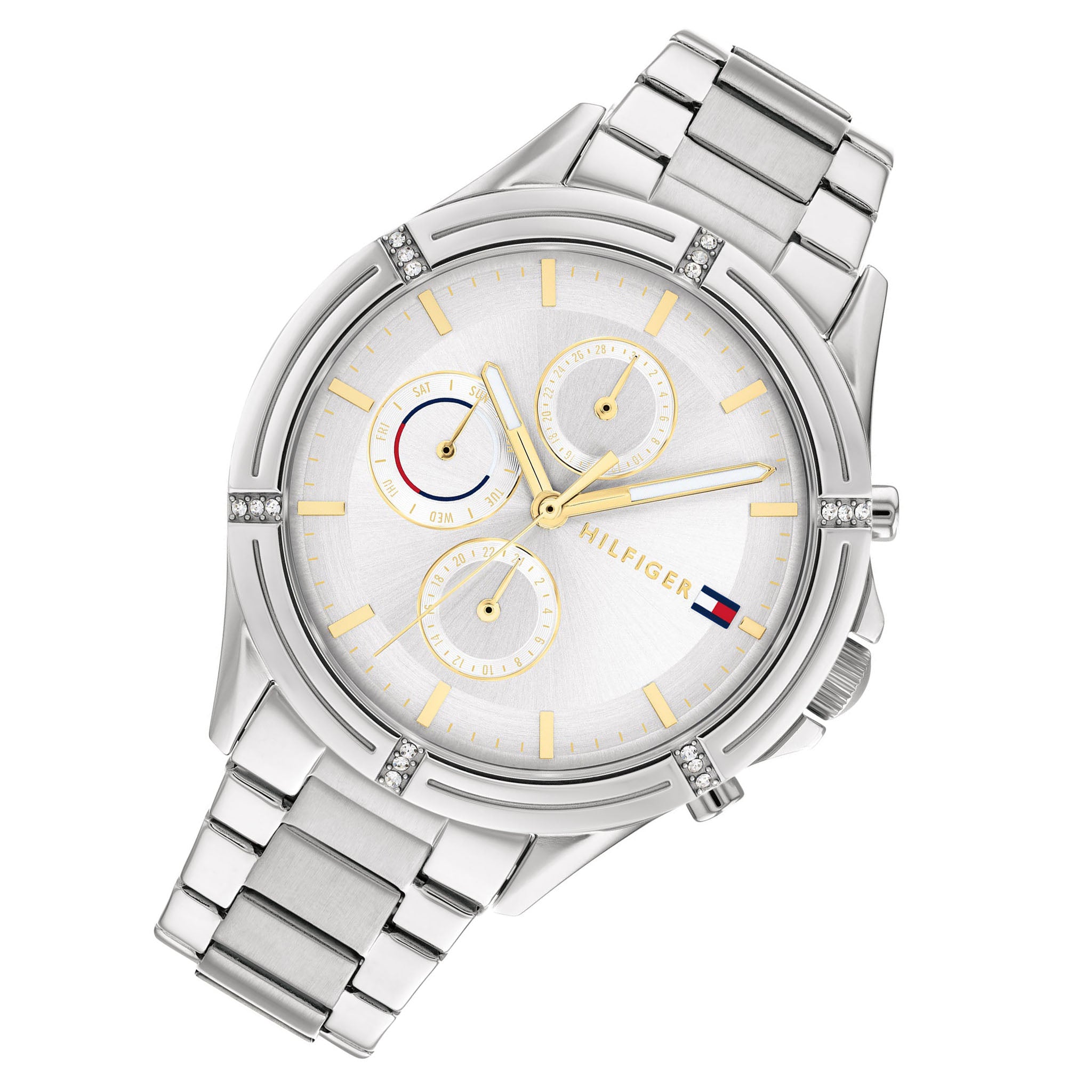 Tommy Hilfiger Stainless Steel Silver White Dial Women's Multi-function Watch - 1782502