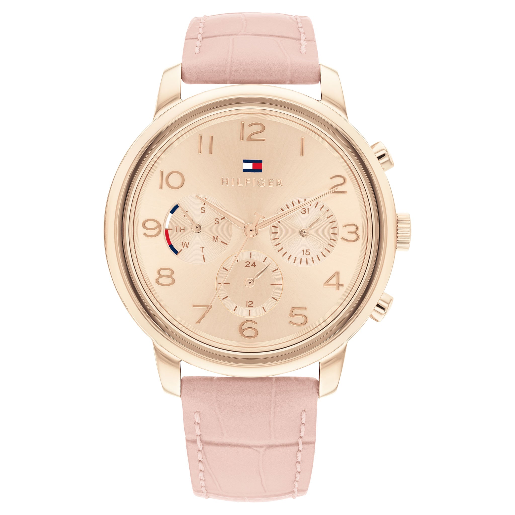 Tommy Hilfiger Blush Leather Band Carnation Gold Dial Women's Watch - 1782522
