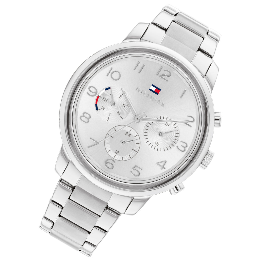 – Steel Australia Hilfiger Watch Factory Tommy Watch Multi-function Silver Women\'s - 1782523 The