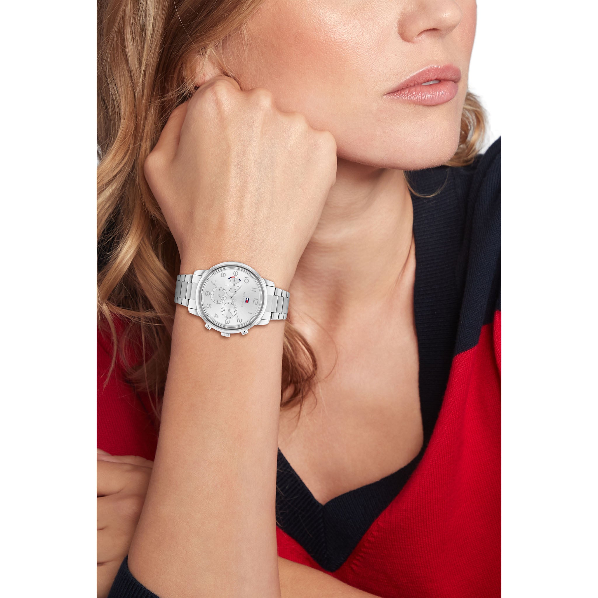 Tommy Hilfiger Silver Steel Women's Multi-function Watch - 1782523