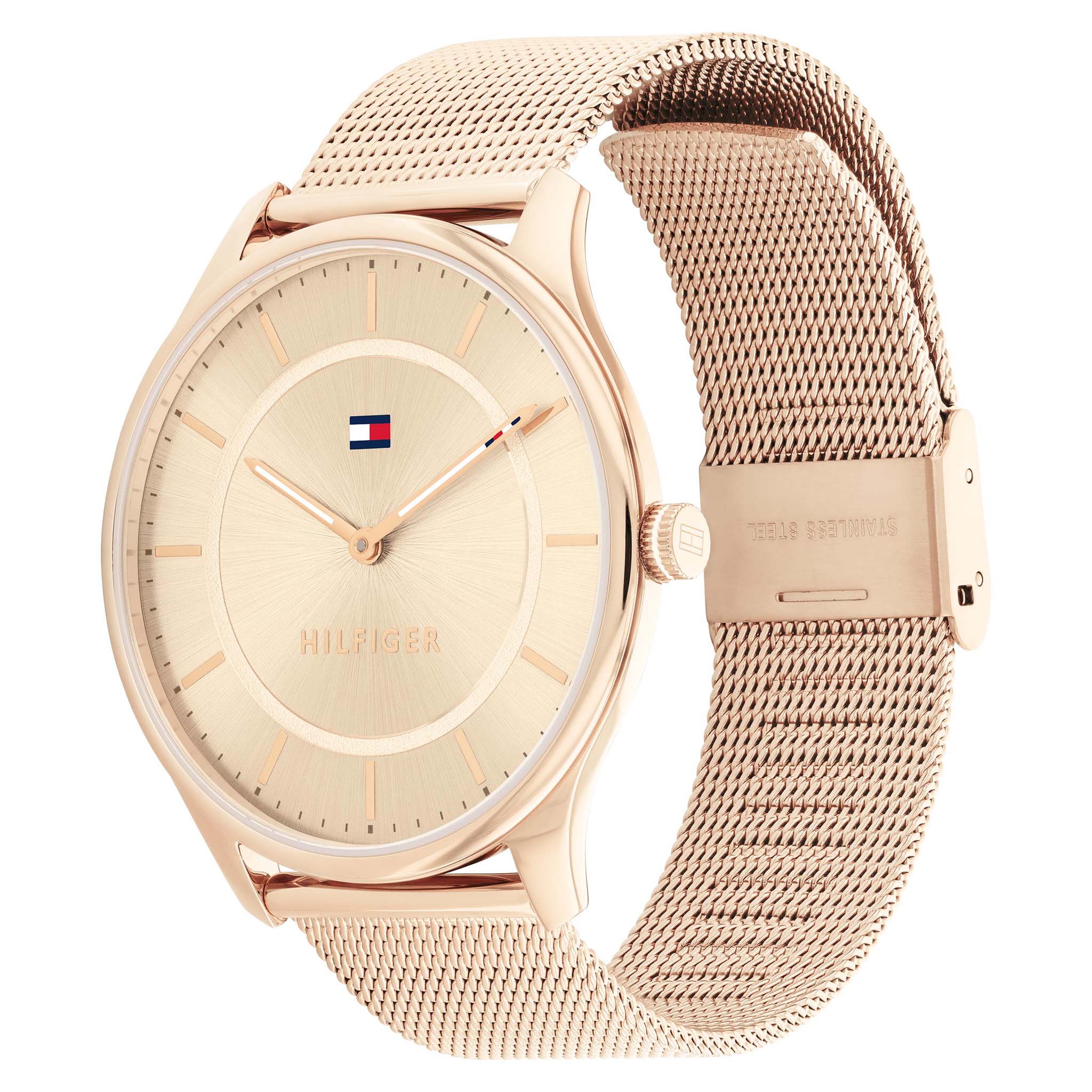Tommy Hilfiger Carnation Gold Mesh Slim Women's Watch - 1782529