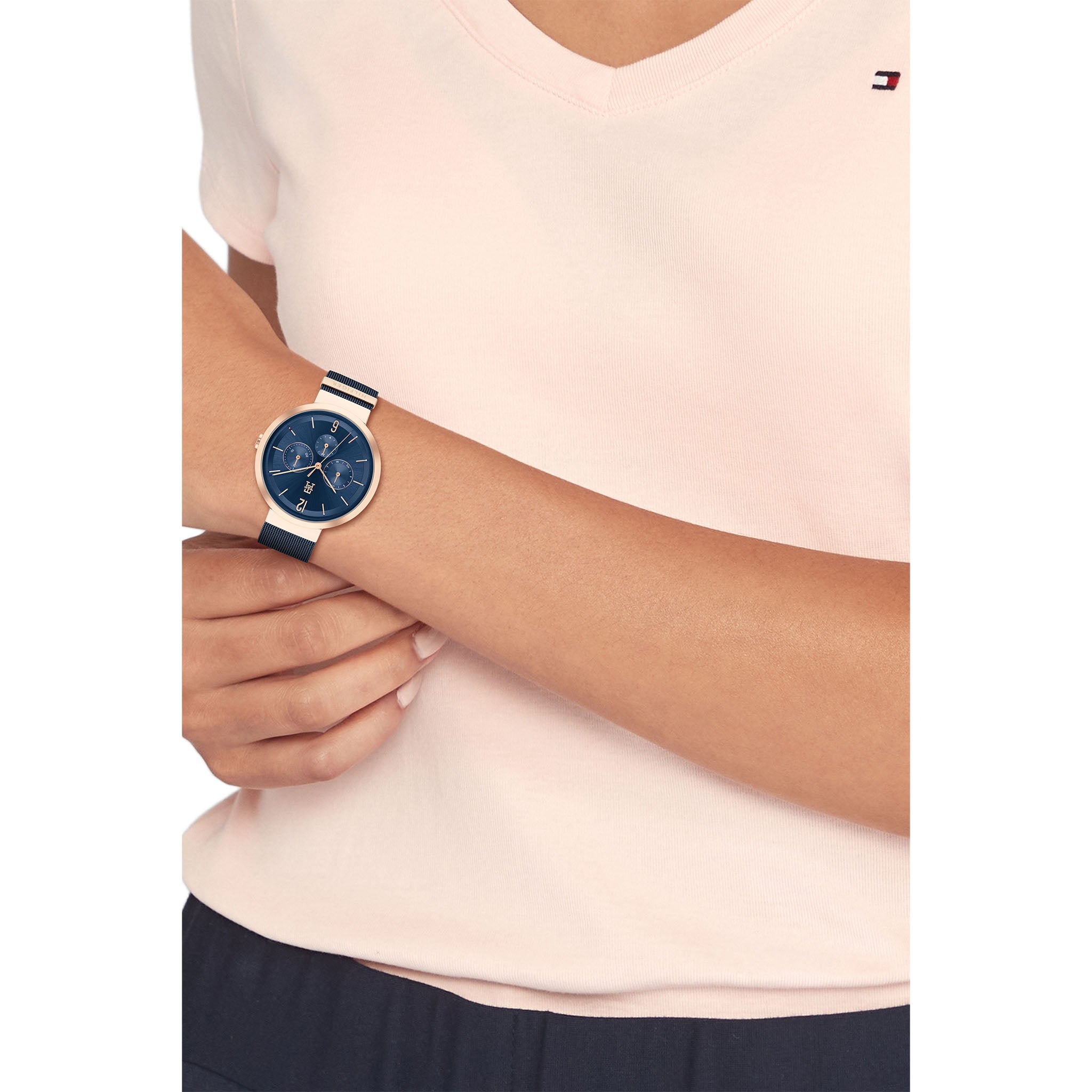 Tommy Hilfiger Blue Steel Mesh Women's Watch - 1782541
