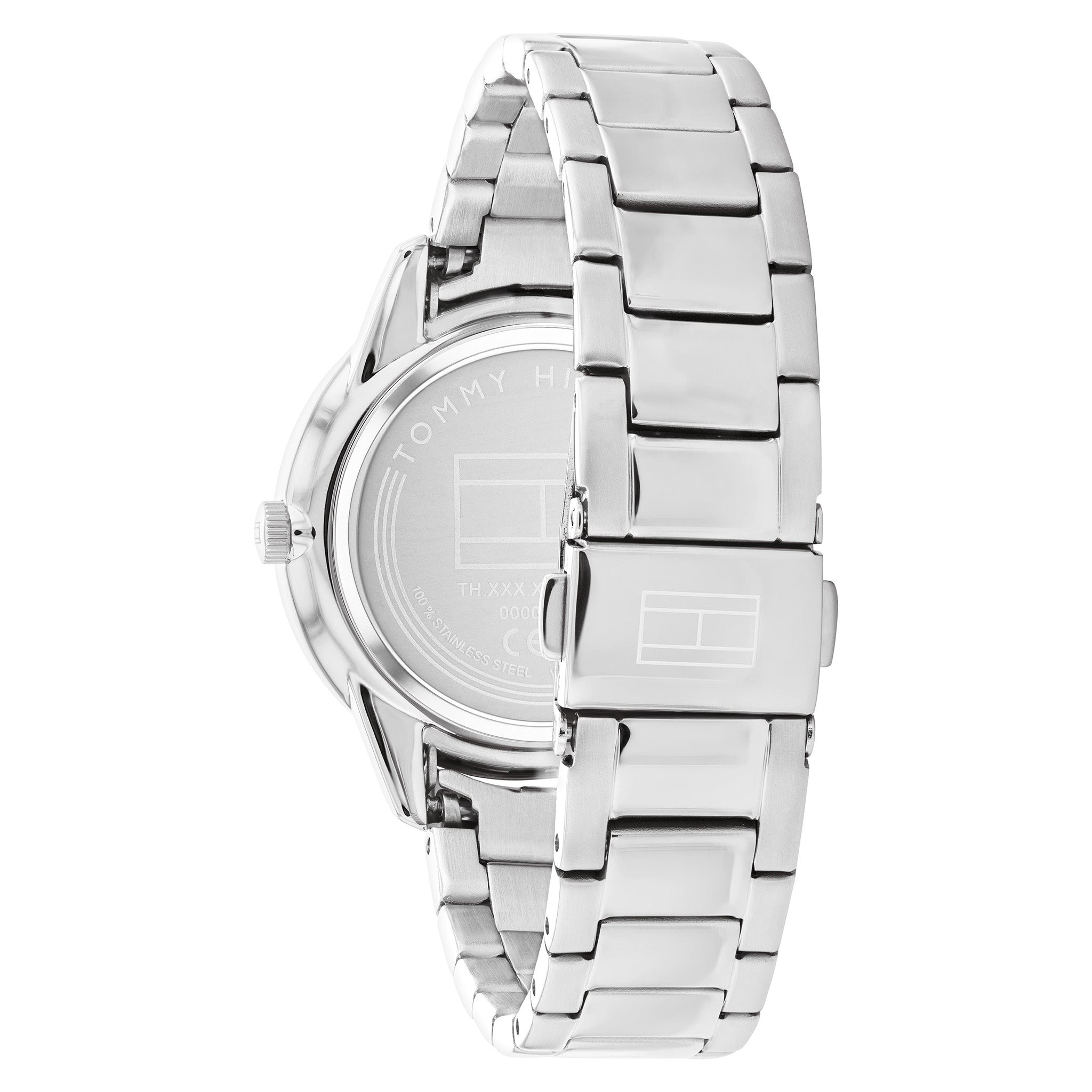 Tommy Hilfiger Stainless Steel White Mother of Pearl Dial Women's Watch - 1782544
