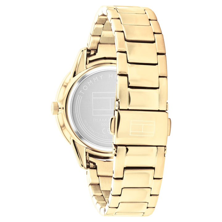 Tommy Hilfiger Gold Steel White Mother of Pearl Dial Women's Watch - 1782546