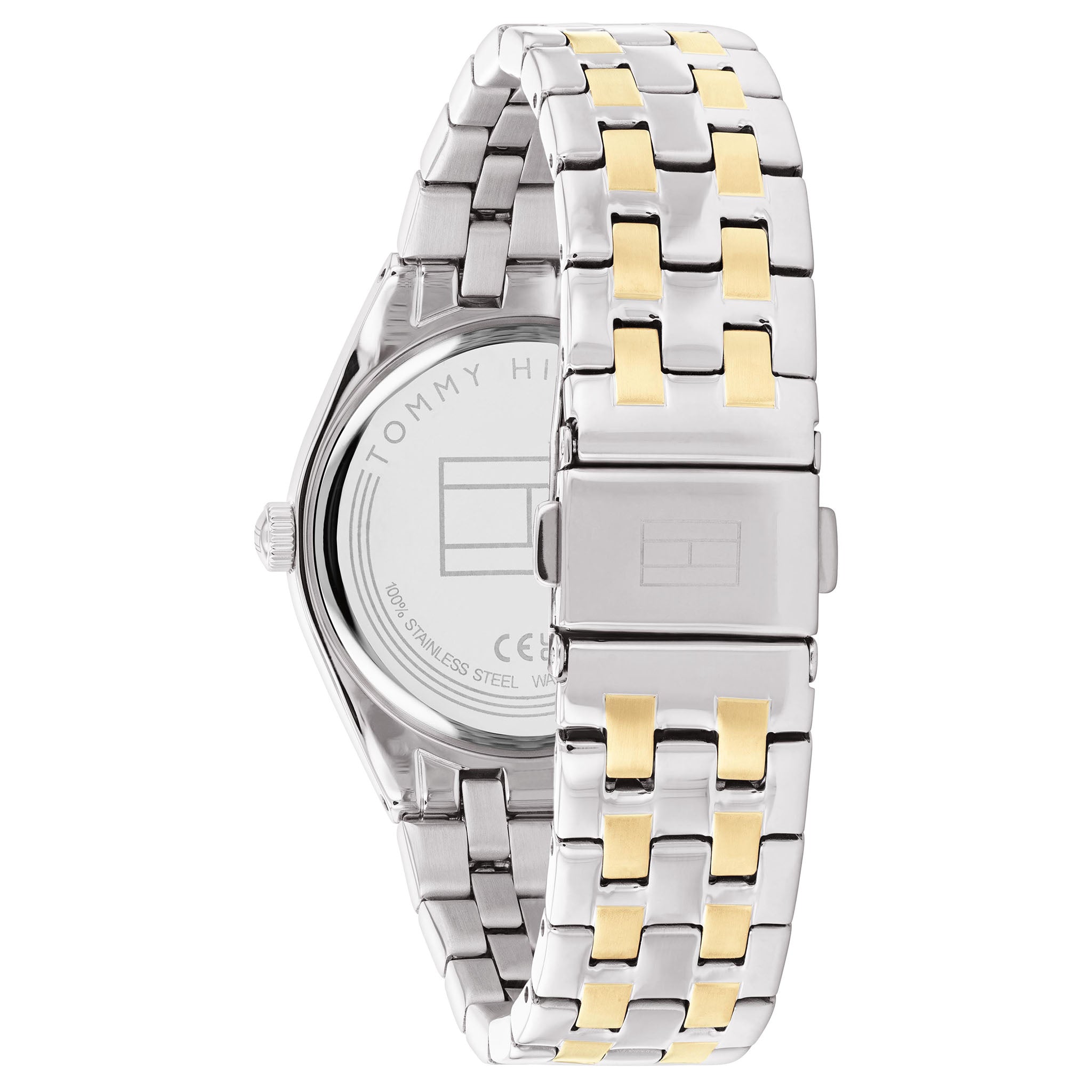 Tommy Hilfiger Two-Tone Steel Black Dial Women's Watch - 1782549