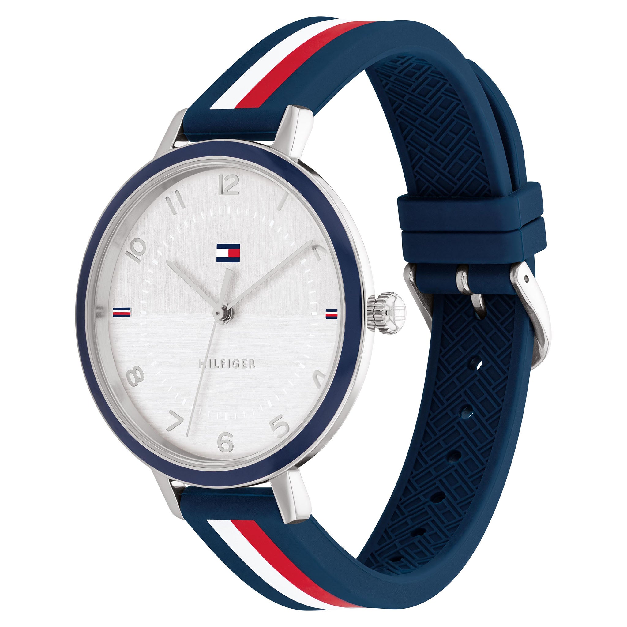 Tommy Hilfiger Multi-Colour Silicone White Dial Slim Women's Watch - 1782584