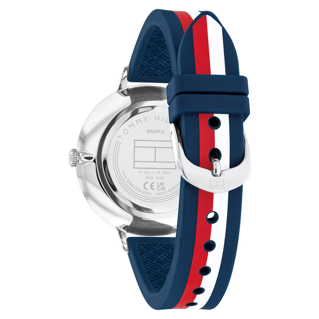 Tommy Hilfiger Multi-Colour Silicone White Dial Slim Women's Watch - 1782584
