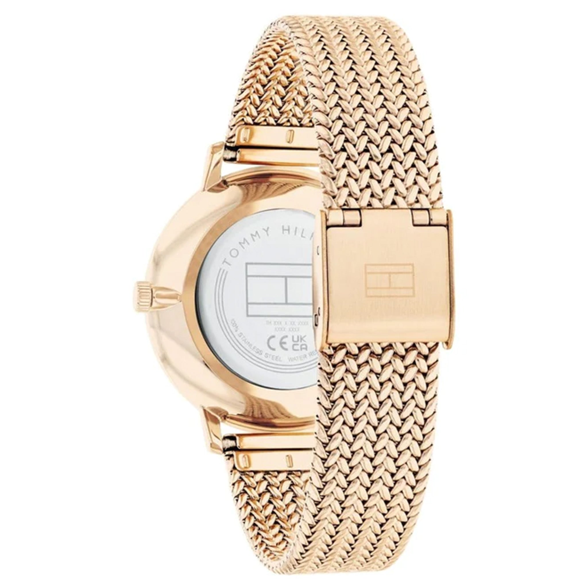 Tommy Hilfiger Carnation Gold Steel Mesh Slim Women's Watch - 1782603