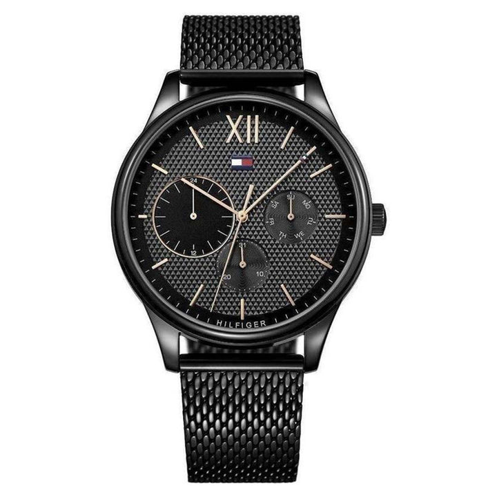 Tommy Hilfiger Black Mesh Men's Multi-function Watch - 1791420