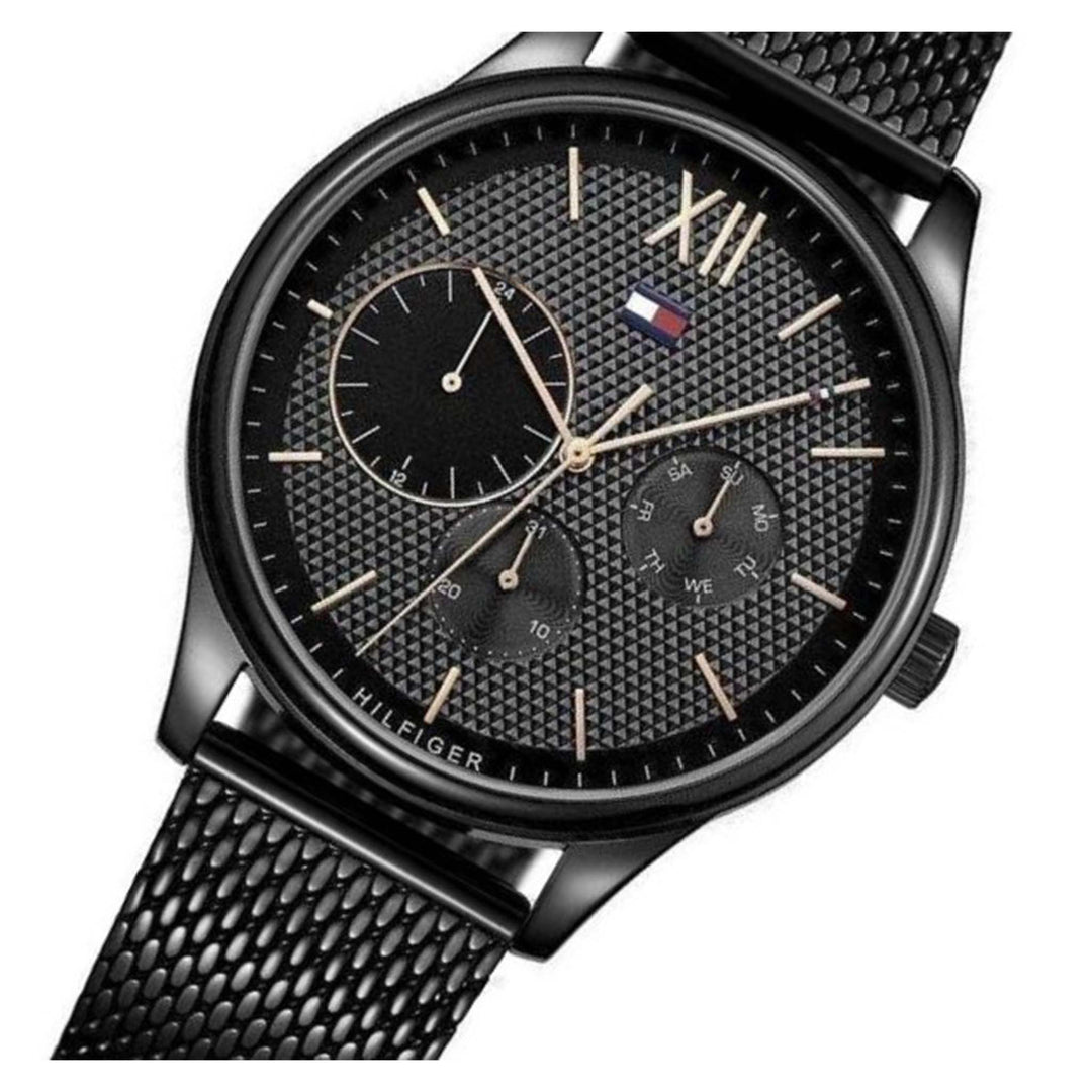 Tommy Hilfiger Black Mesh Men's Multi-function Watch - 1791420