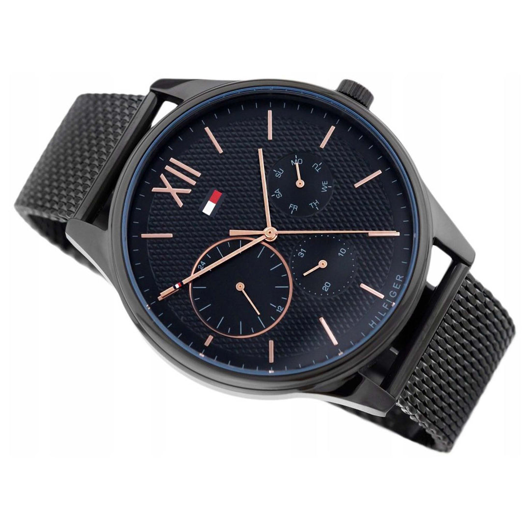 Hilfiger Black Multi-function Factory Watch Australia Watch – Men\'s Mesh 1791420 The - Tommy