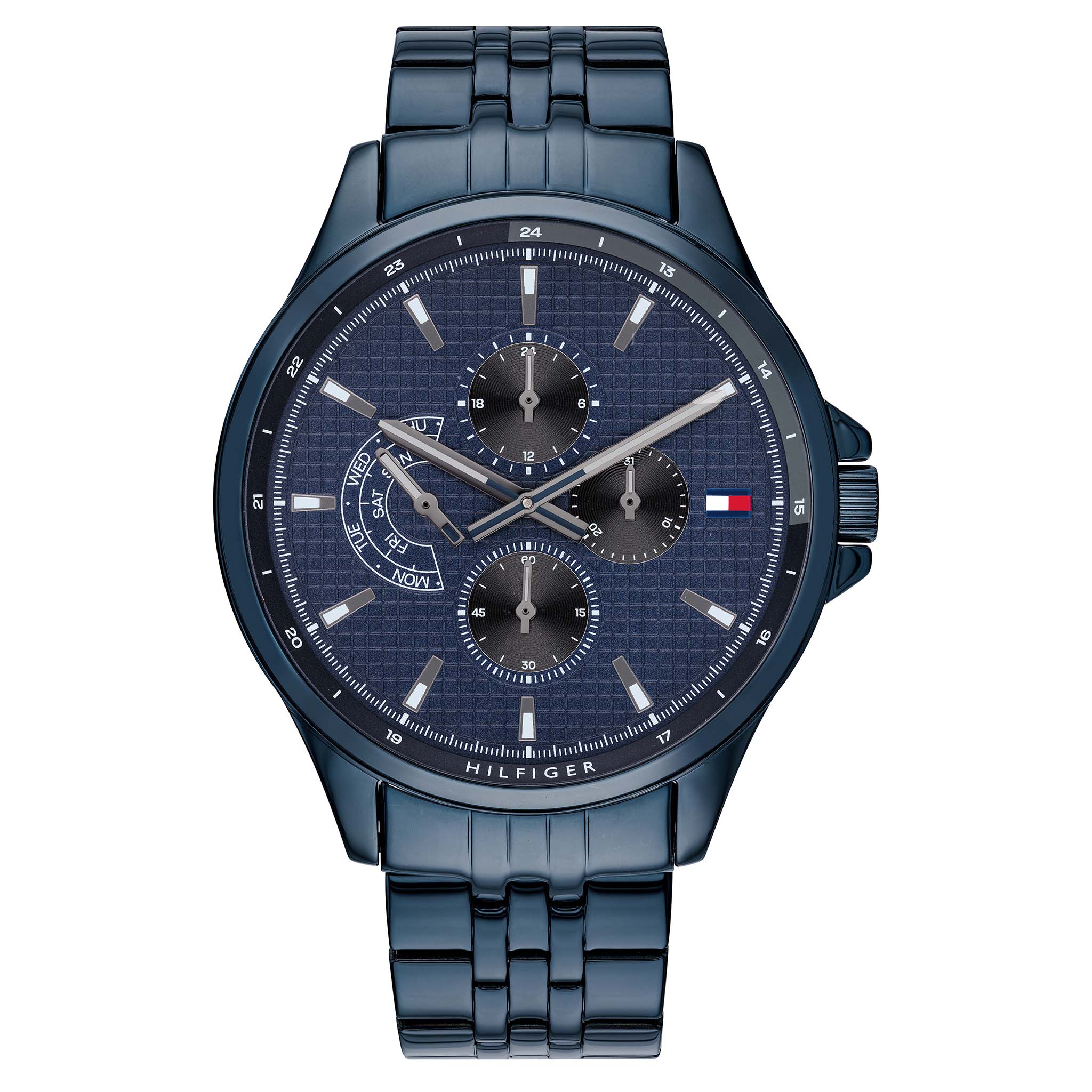 Tommy Hilfiger Multi function Blue Steel Men s Watch 1791618