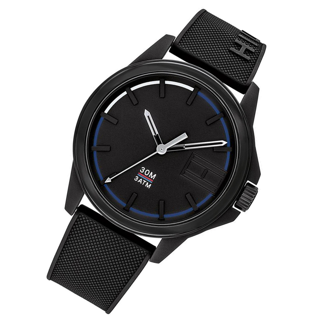 Tommy Hilfiger Sneaker Men's Black Silicone Watch - 1791624