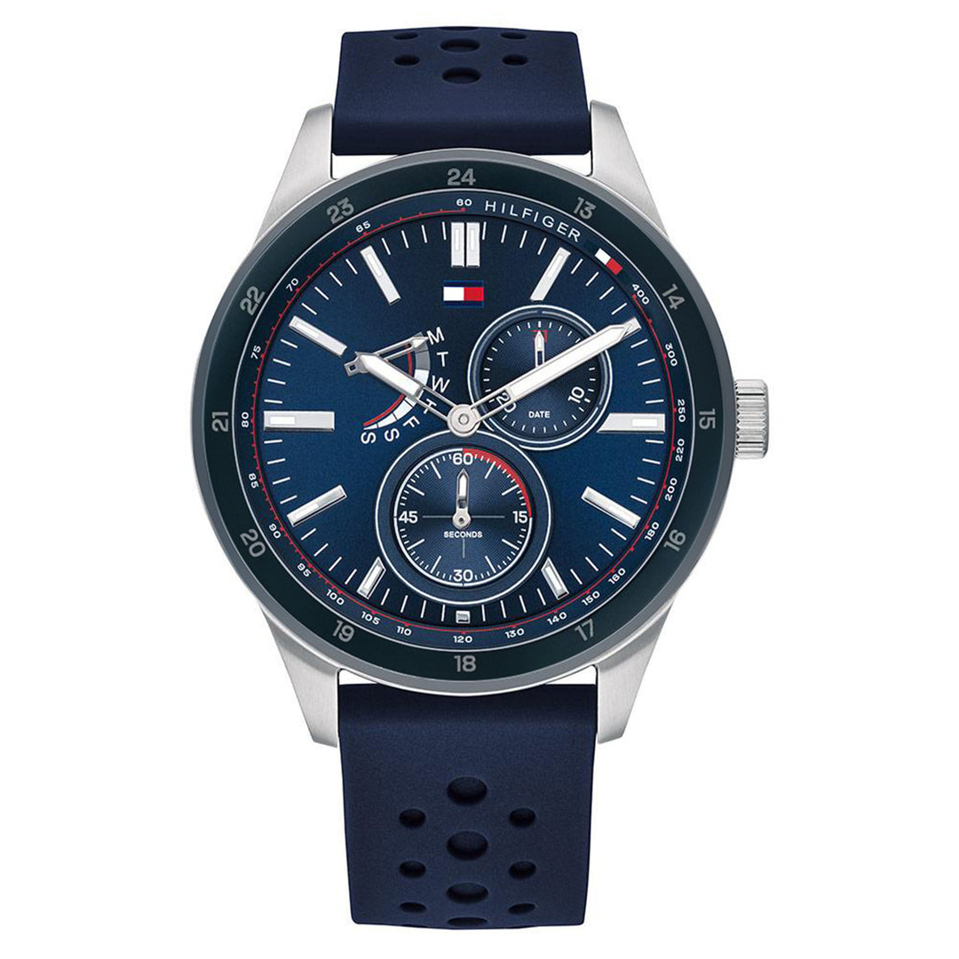 Tommy Hilfiger Multi-function Blue Silicone Men's Watch - 1791635