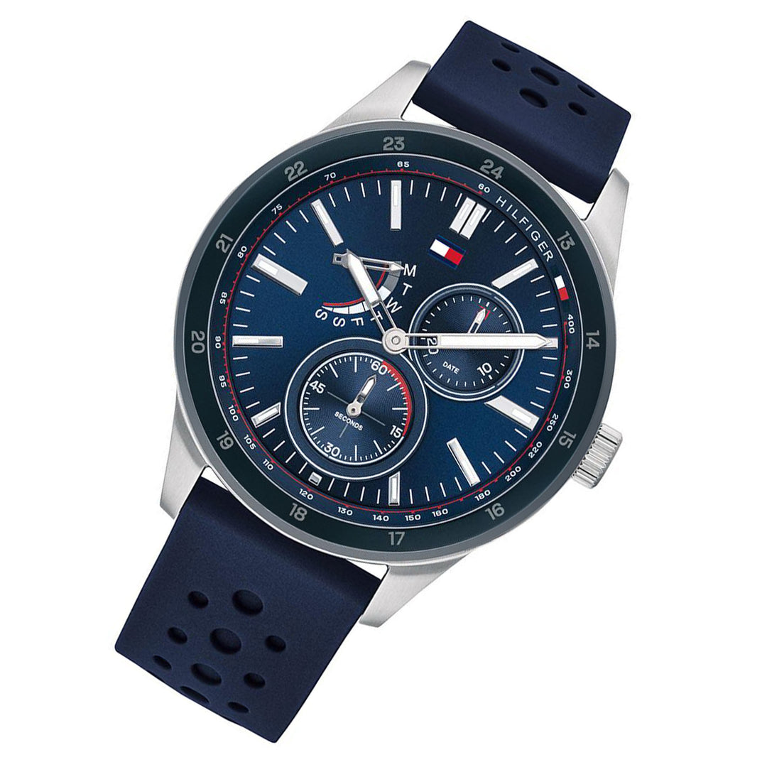 Tommy Hilfiger Multi-function Blue Silicone Men's Watch - 1791635