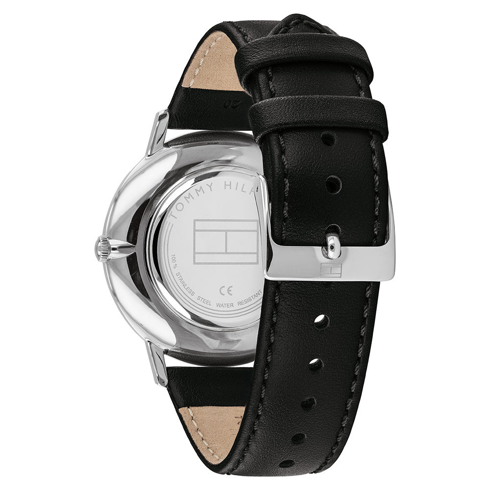 Tommy Hilfiger Black Leather Men's Watch - 1791651
