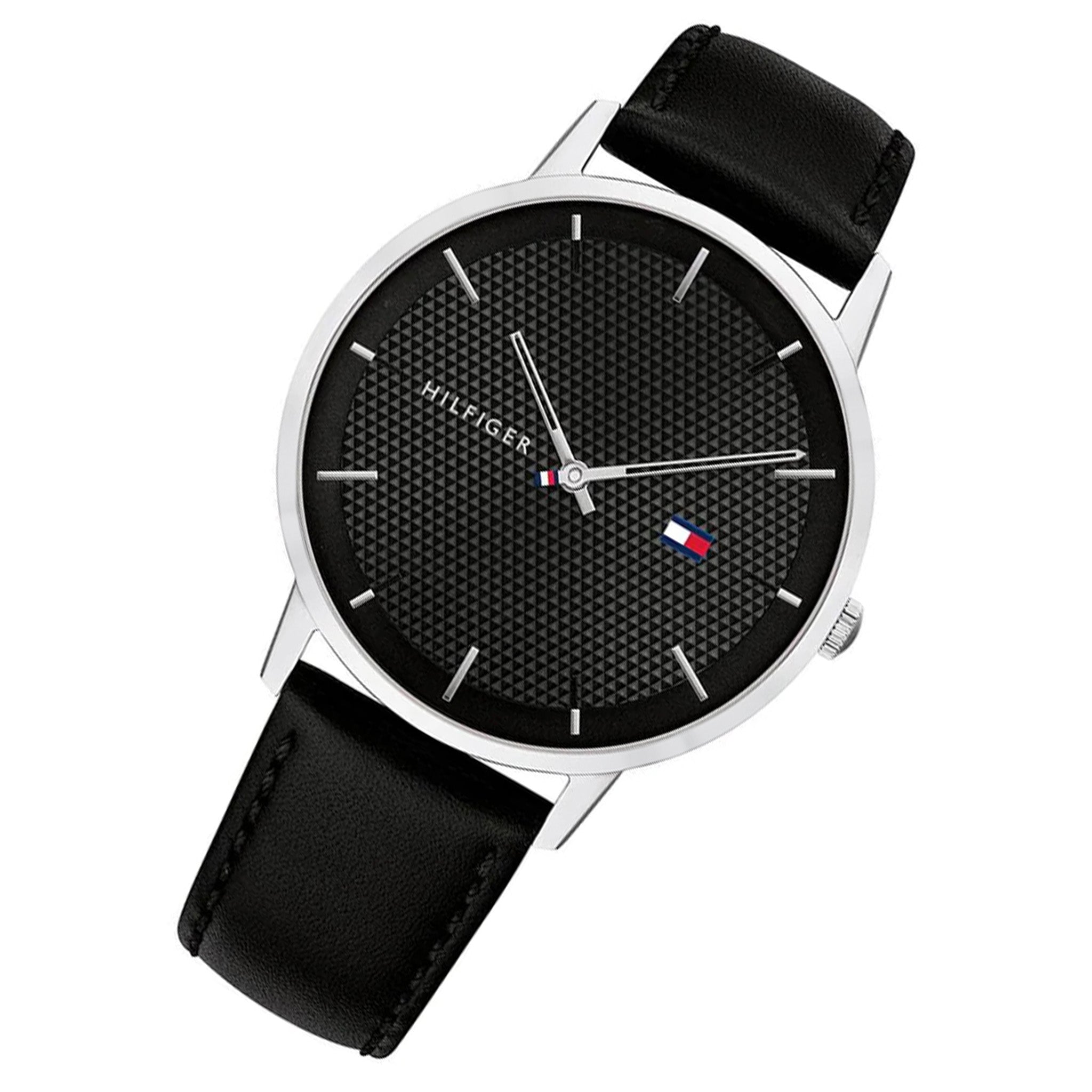 Tommy Hilfiger Black Leather Men's Watch - 1791651
