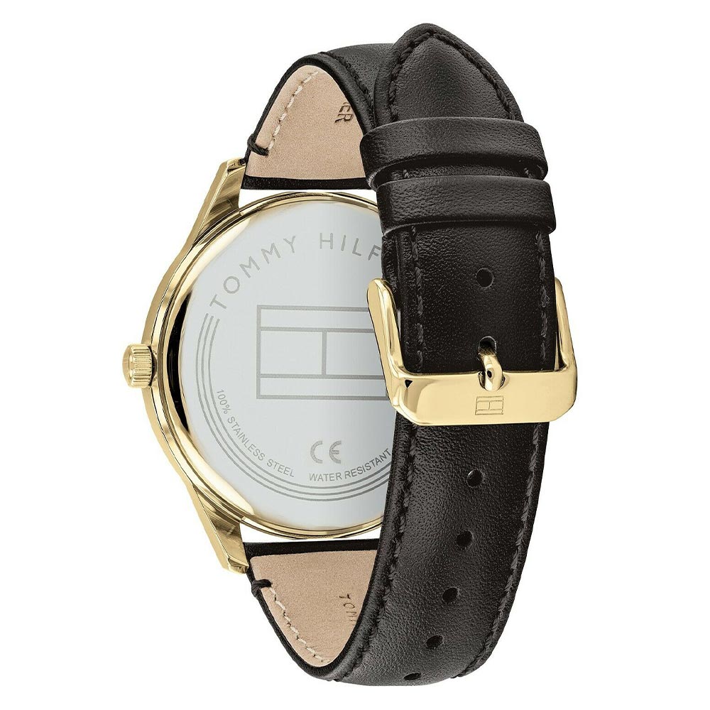 Tommy Hilfiger Black Leather Men's Watch - 1791660