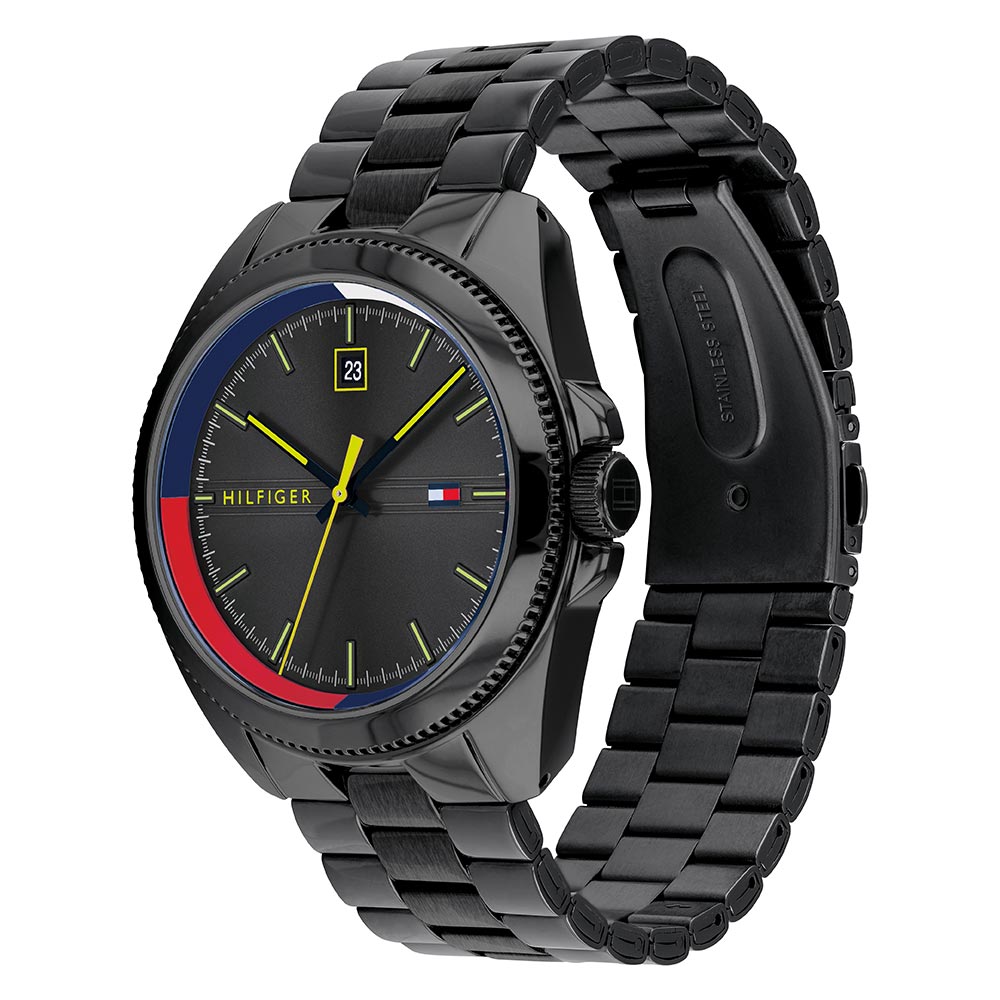 Tommy Hilfiger Black Steel Men's Watch - 1791688