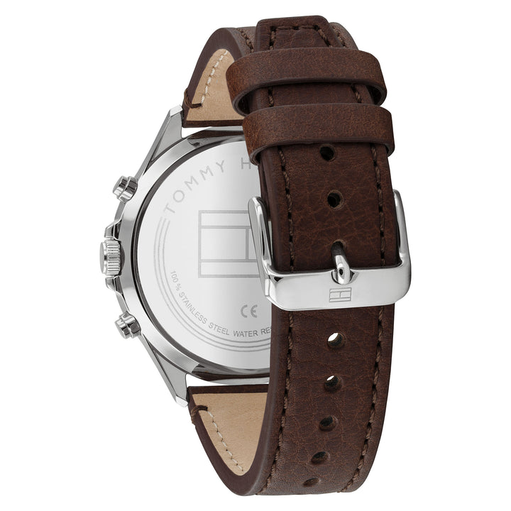 Tommy Hilfiger Dark Brown Leather Men's Multi-function Watch - 1791712