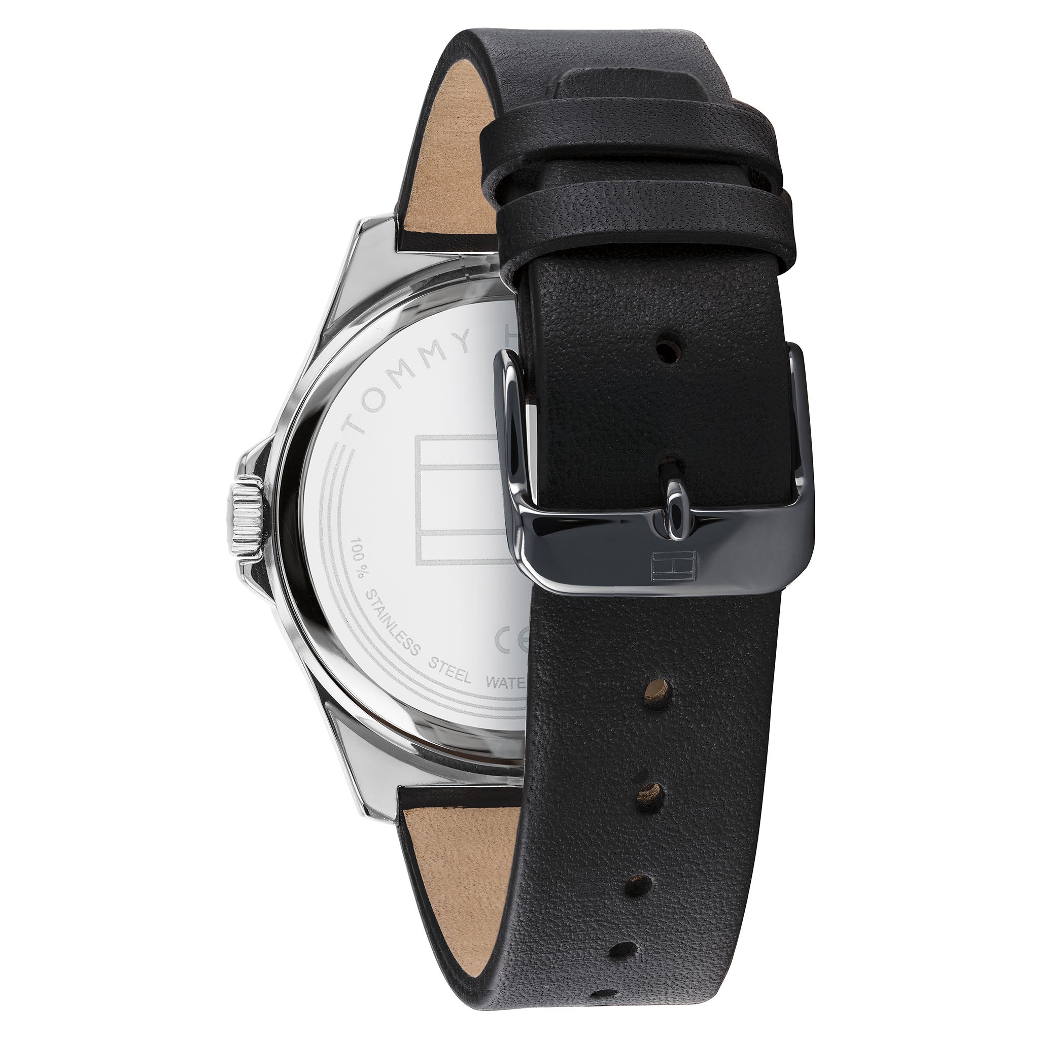 Tommy Hilfiger Black Leather Men's Watch - 1791716