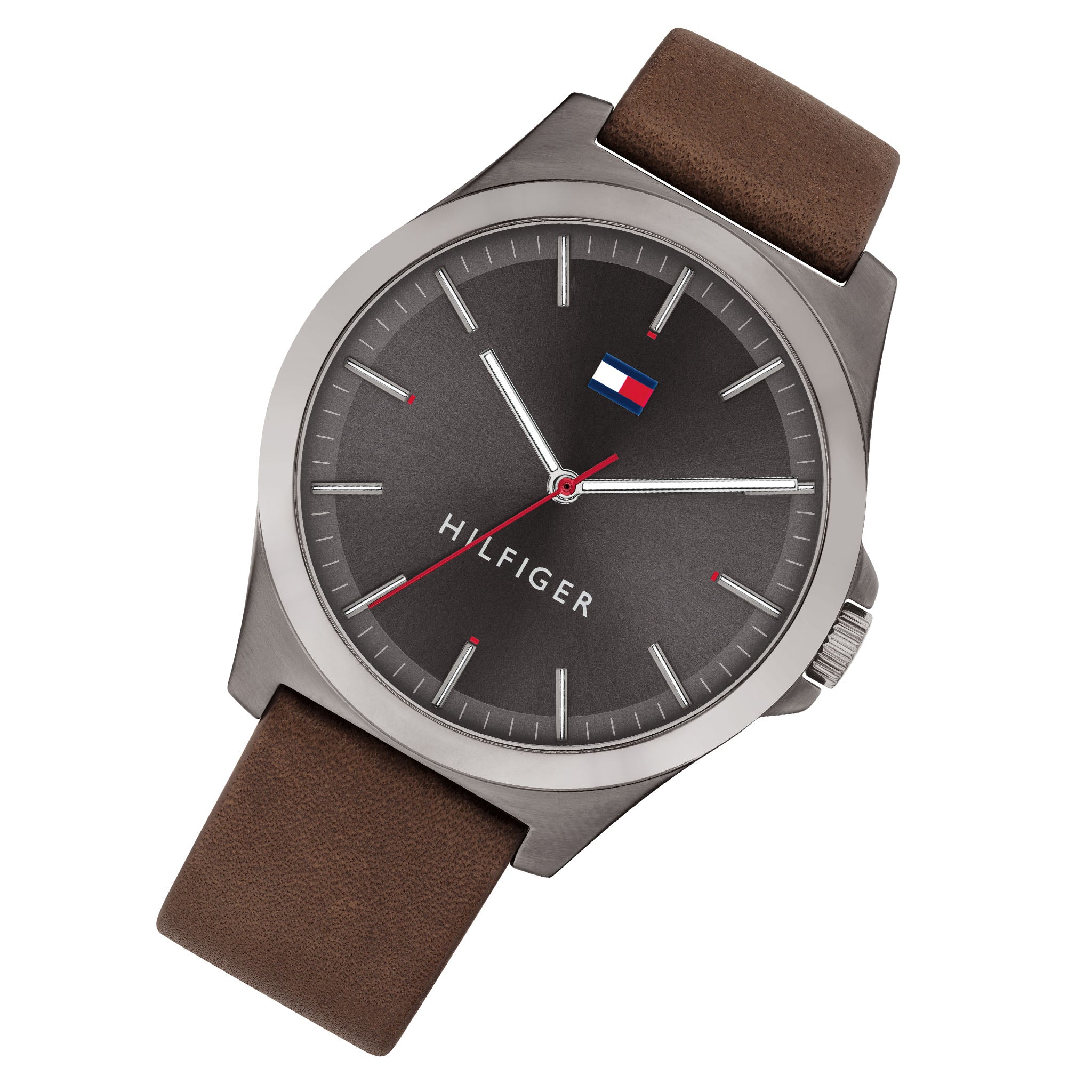Tommy Hilfiger Brown Leather Men's Watch - 1791717
