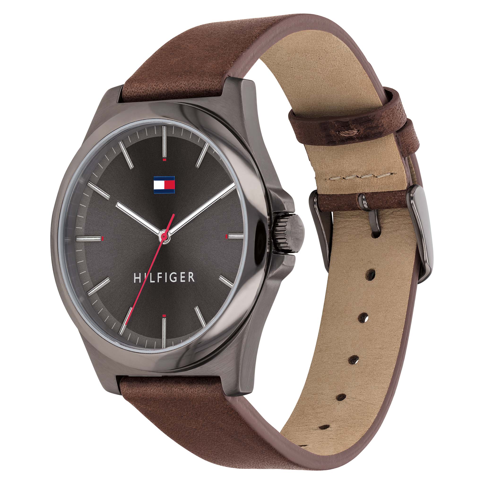 Tommy Hilfiger Brown Leather Men's Watch - 1791717
