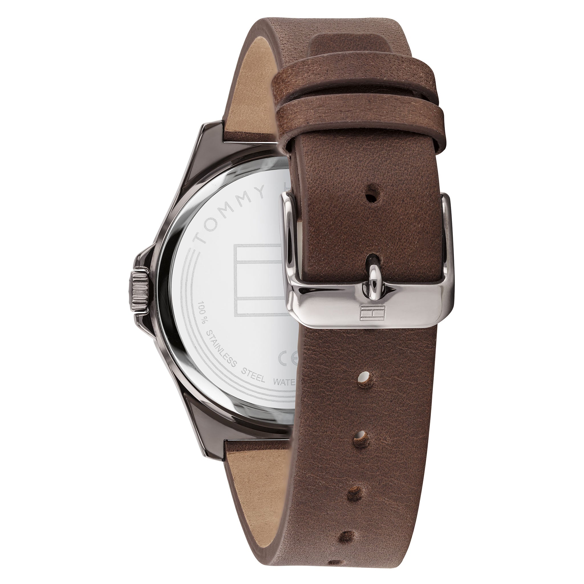 Tommy Hilfiger Brown Leather Men's Watch - 1791717