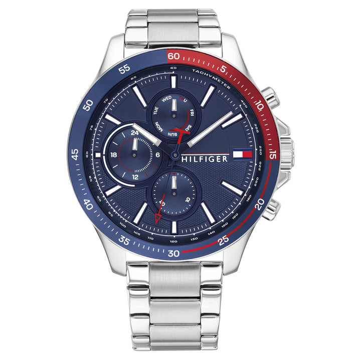 Tommy Hilfiger Stainless Steel Blue Dial Multi-function Men's Watch - 1791718
