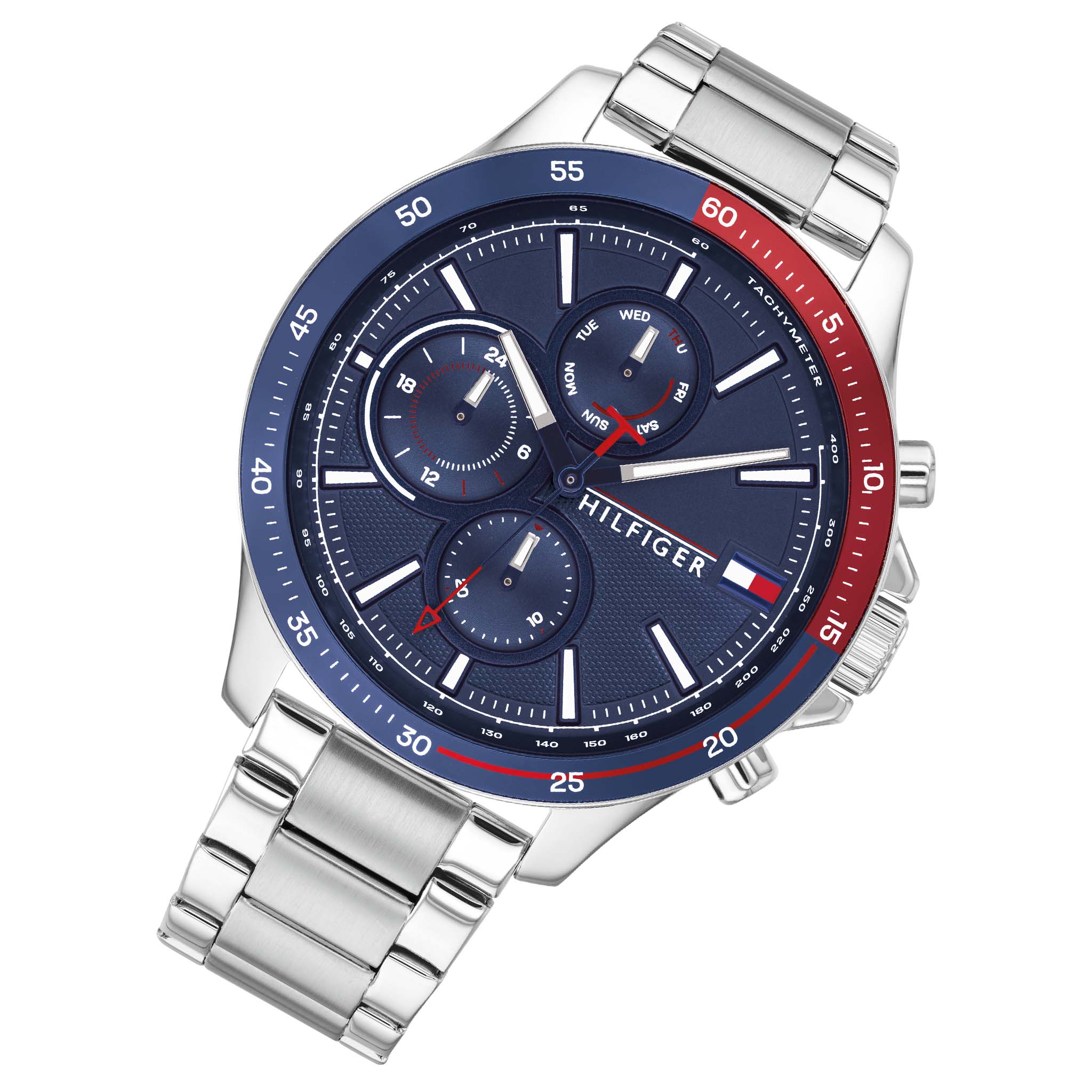 Tommy Hilfiger Stainless Steel Blue Dial Multi-function Men's Watch - 1791718