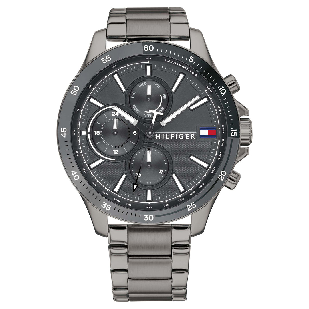Tommy Hilfiger Grey Steel Men's Multi-function Watch - 1791719