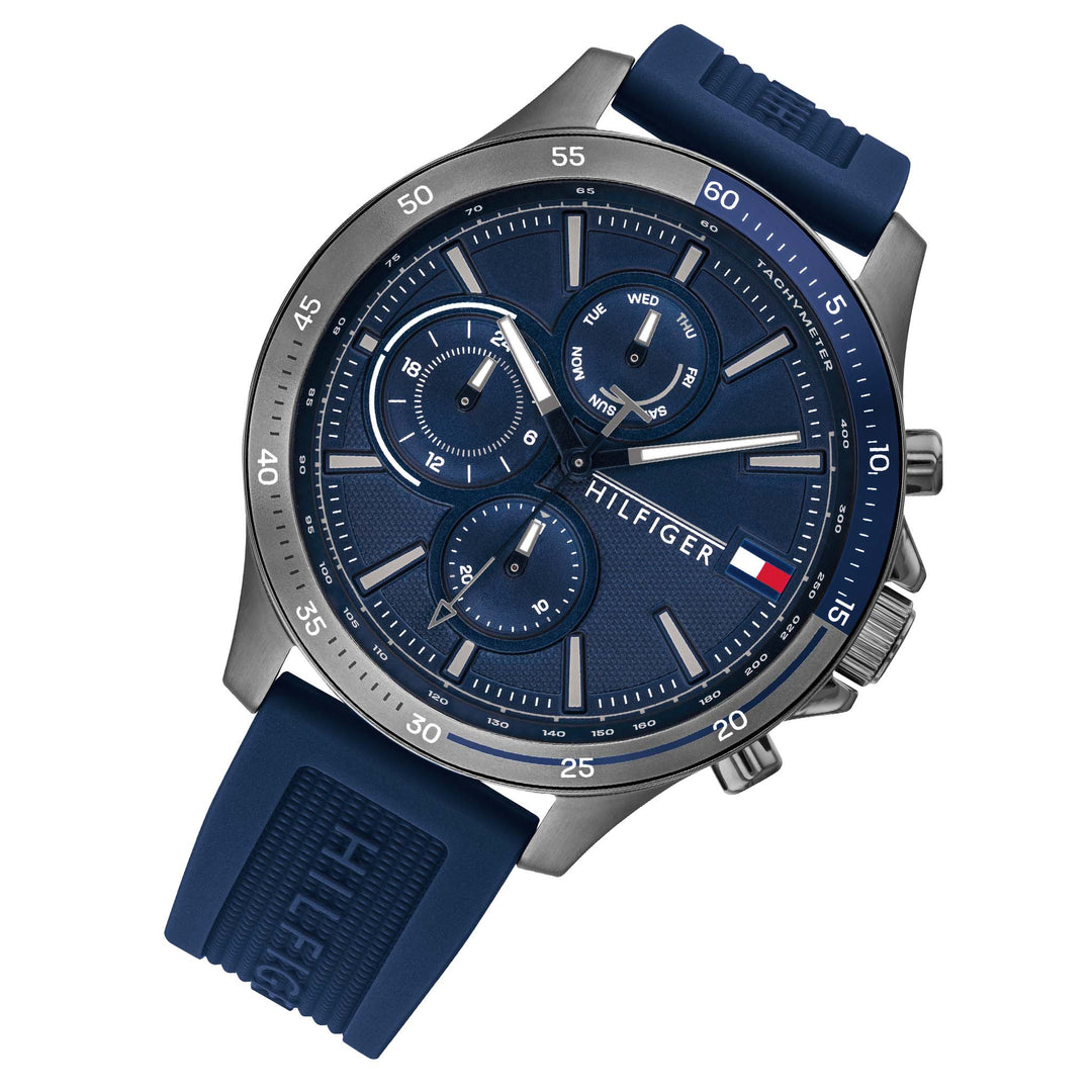 Tommy Hilfiger Blue Silicone Men's Multi-function Watch - 1791721