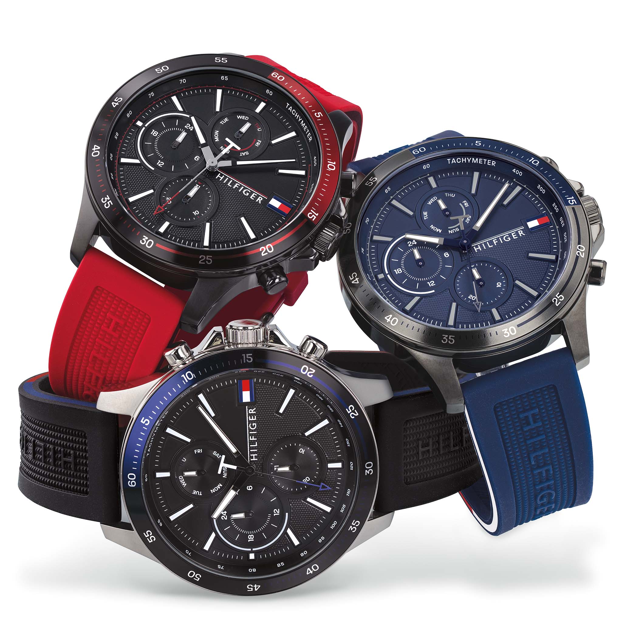 Tommy Hilfiger Blue Silicone Men's Multi-function Watch - 1791721