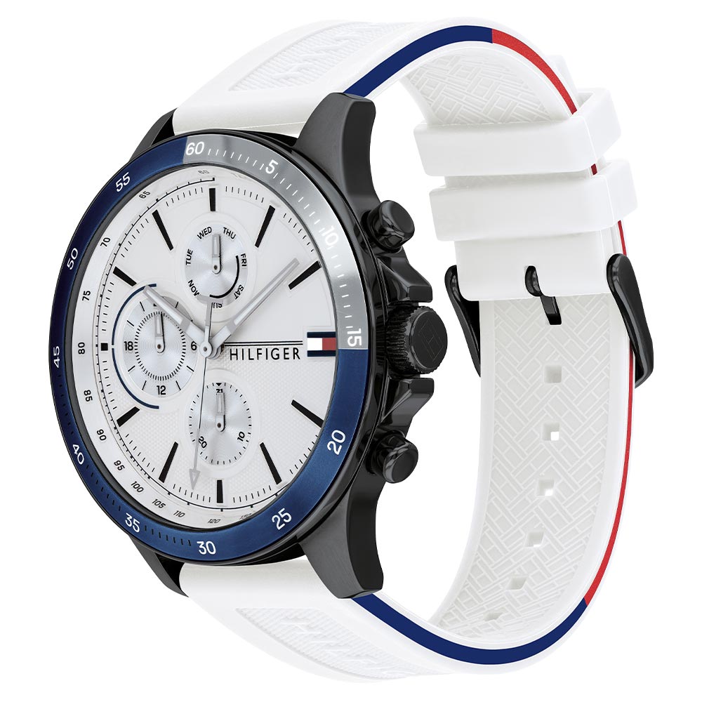 Tommy Hilfiger White Silicone Band Men's Multi-function Watch - 1791723