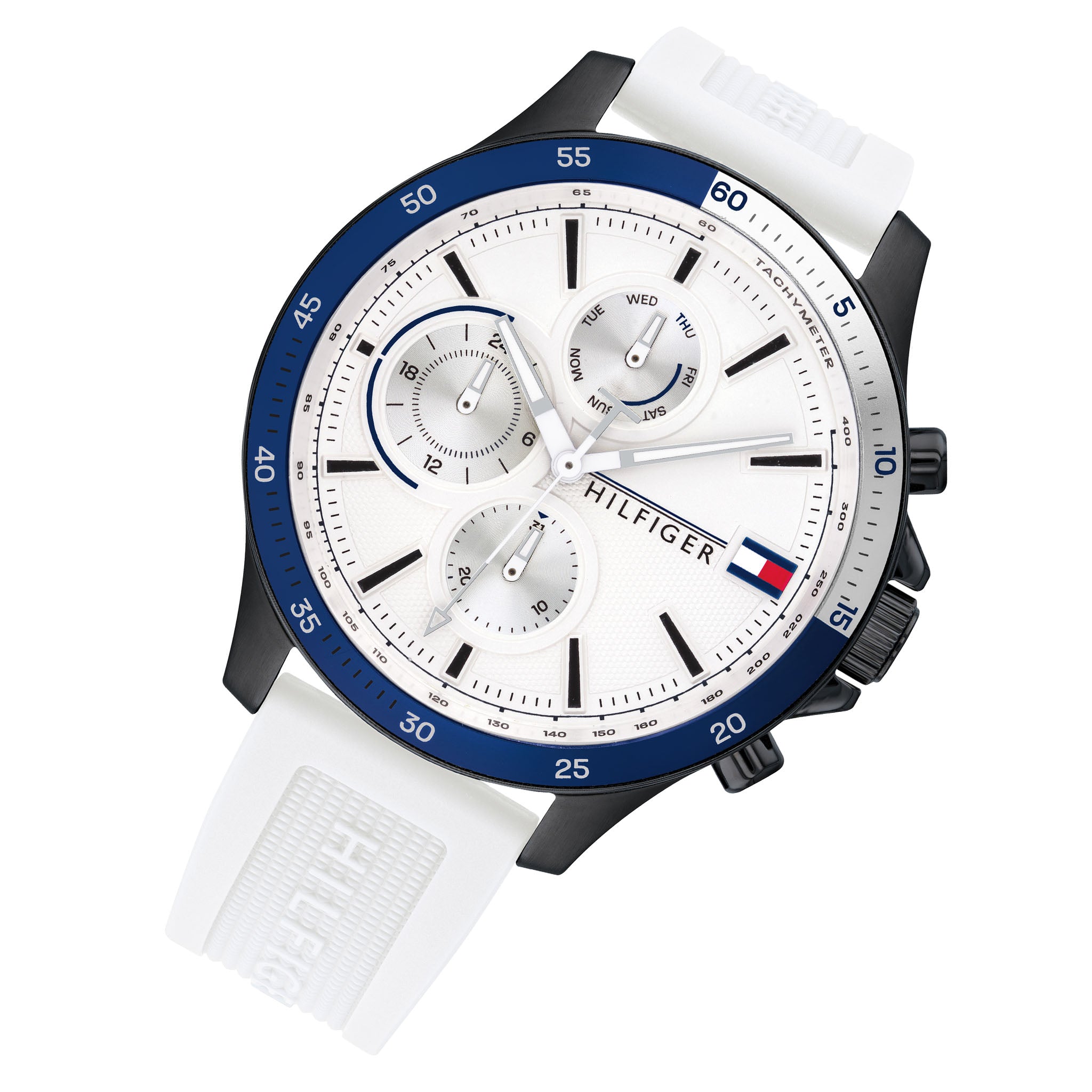 Tommy Hilfiger White Silicone Band Men's Multi-function Watch - 1791723